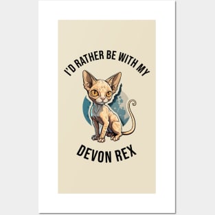 I'd rather be with my Devon Rex Posters and Art